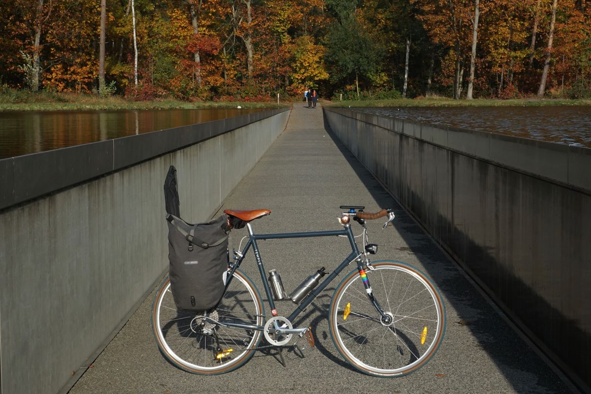 Cycling through water and trees